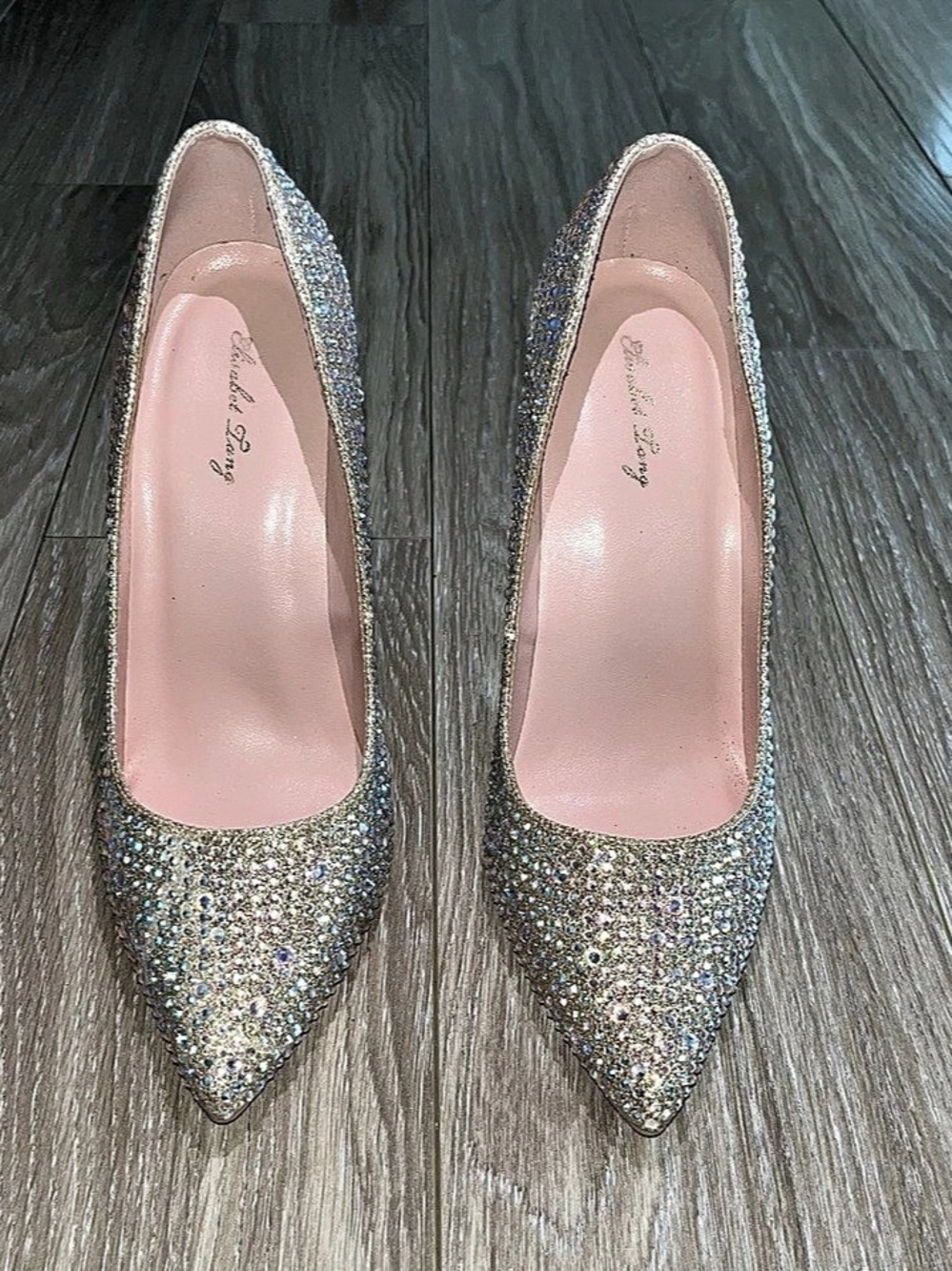 Crystal Embellished Pointed-Toe Heels